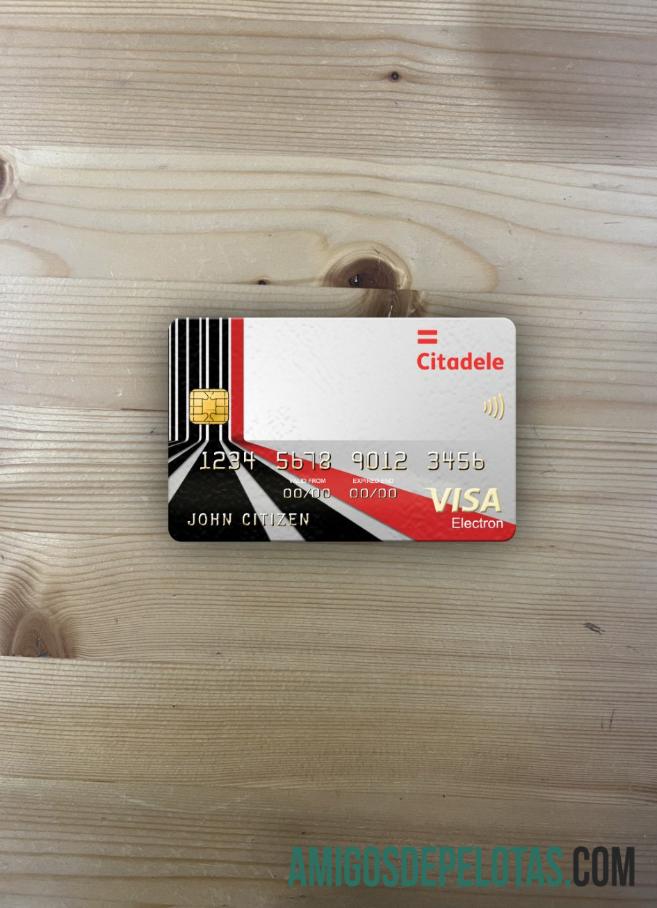 Lituania (Litva) Citadele bank visa electron kartu tampilan foto depan desain