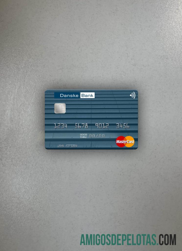 Lituania Danske bank mastercard tampilan foto depan sampel