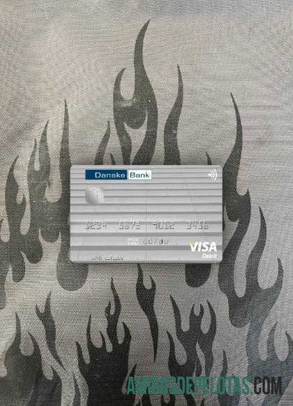 Lituania Danske bank visa Debit kartu tampilan foto depan desain