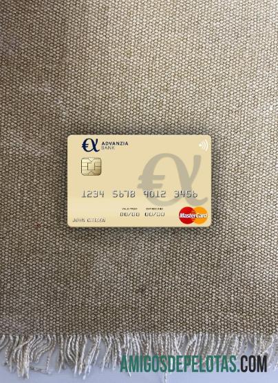 Luksemburg Advanzia bank mastercard tampilan foto depan pratinjau