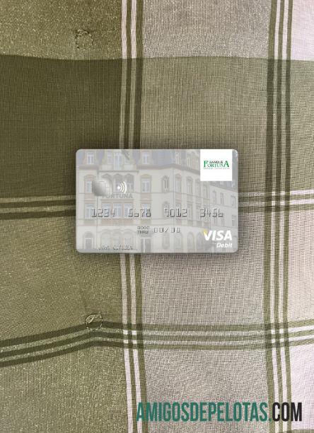 Luksemburg Banque Fortuna visa Debit kartu tampilan foto depan pratinjau