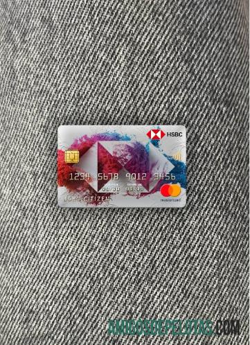 Luksemburg HSBC bank mastercard tampilan foto depan pratinjau