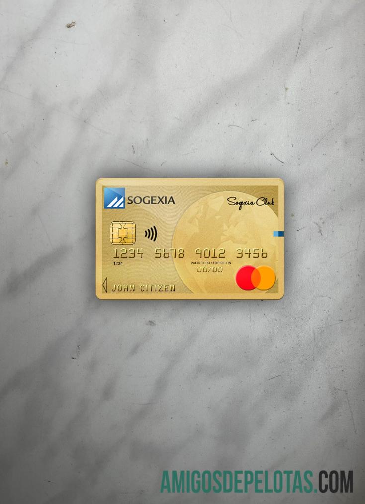 Luksemburg Sogexia bank mastercard tampilan foto depan sampel