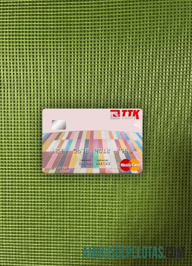 Macedonia TTK Banka AD Skopje mastercard tampilan foto depan templat