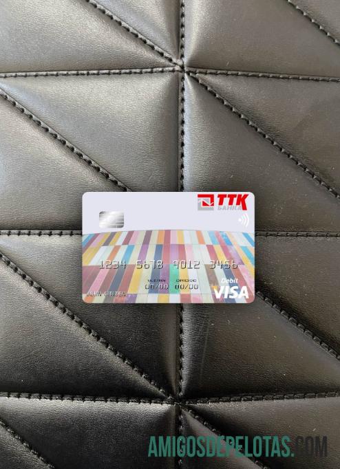 Macedonia TTK Banka AD Skopje visa Debit kartu tampilan foto depan sampel