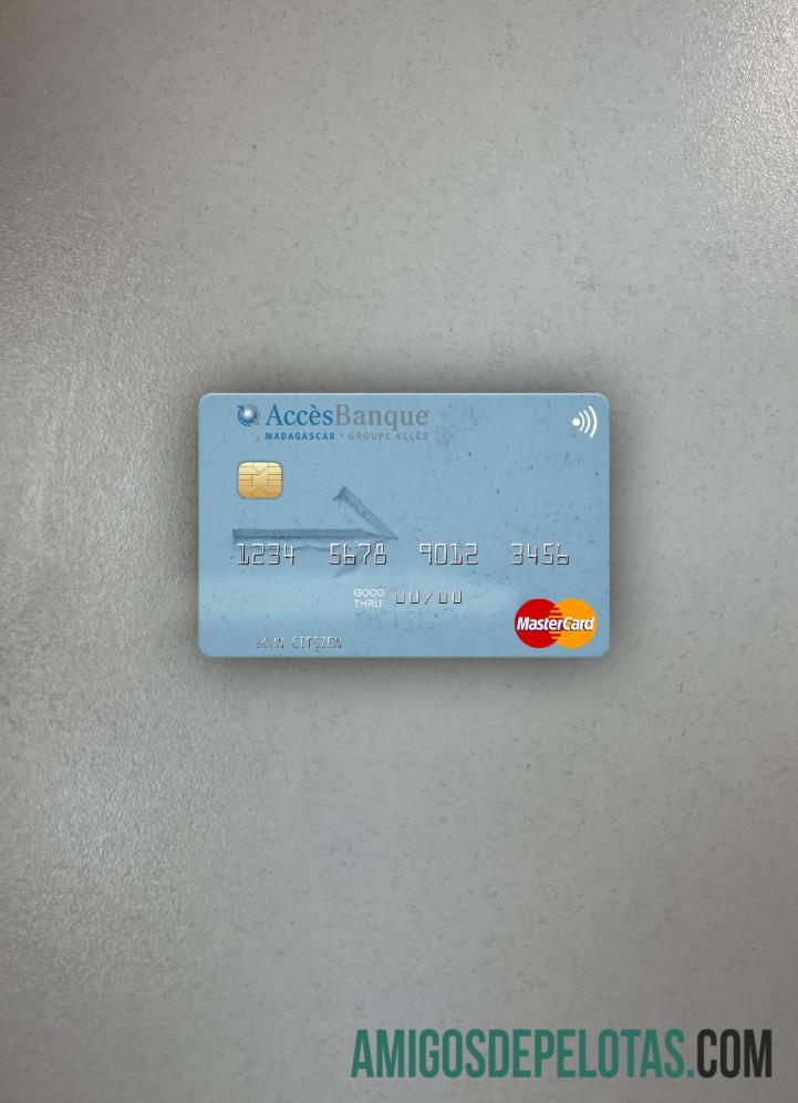 Madagaskar Acce╠ÇsBanque mastercard tampilan foto depan sampel