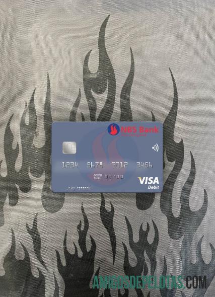 Malawi NBS bank visa Debit kartu tampilan foto depan sampel