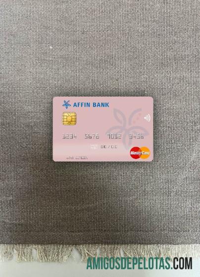 Malaysia Affin bank mastercard tampilan foto depan desain