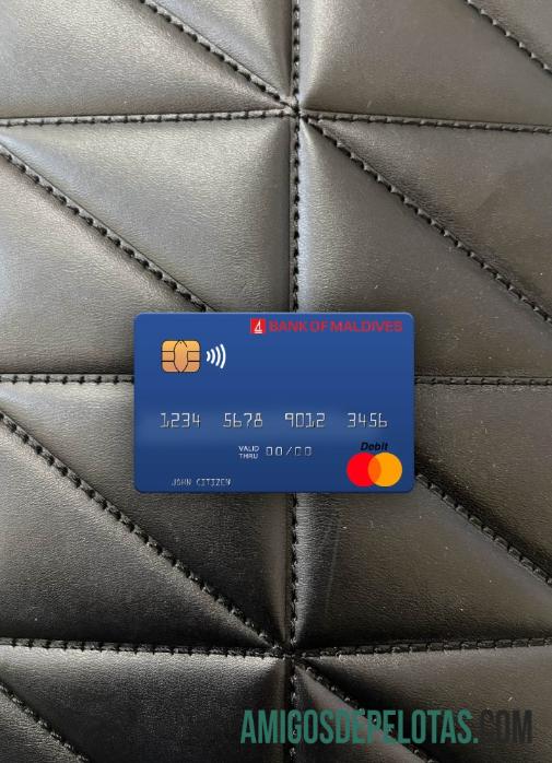 Maladewa bank of Maladewa mastercard tampilan foto depan sampel