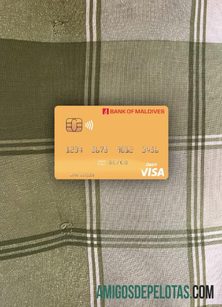 Maladewa bank of Maladewa visa Debit kartu tampilan foto depan makering