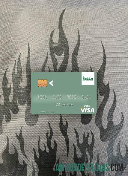 Mali Banque Commerciale du Sahel visa Debit kartu tampilan foto depan templat