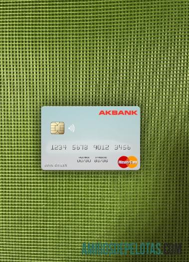 Malta Akbank T.A.S╠º. mastercard tampilan foto depan templat