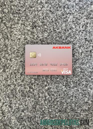 Malta Akbank T.A.S╠º. visa Debit kartu tampilan foto depan pratinjau