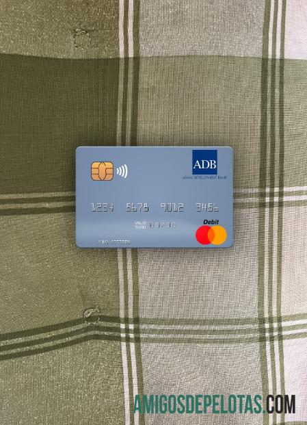 Kepulauan Marshall ADB bank mastercard tampilan foto depan sampel