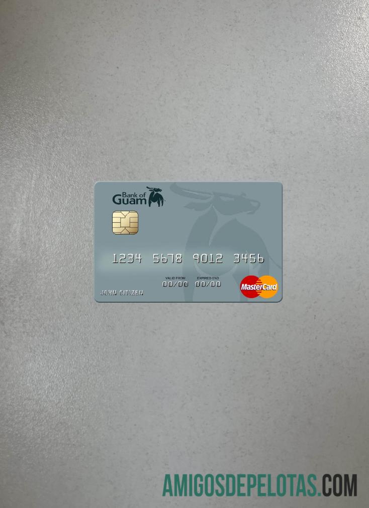 Kepulauan Marshall bank of Guam mastercard tampilan foto depan pratinjau