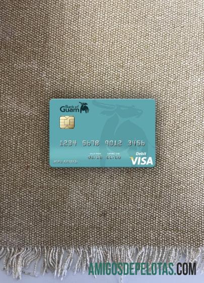 Kepulauan Marshall bank of Guam visa Debit kartu tampilan foto depan desain