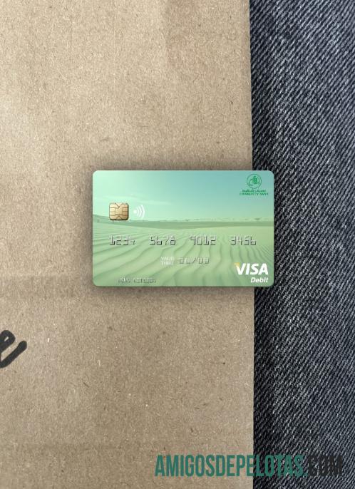 Mauritania Chinguitty bank visa Debit kartu tampilan foto depan makering