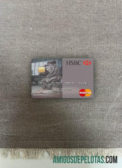 Mauritius HSBC bank mastercard tampilan foto depan sampel