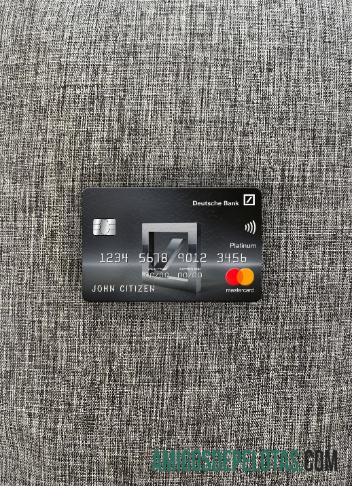 Meksiko Deutsche bank mastercard platinum tampilan foto depan desain