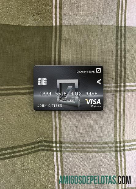 Meksiko Deutsche bank visa platinum kartu tampilan foto depan templat