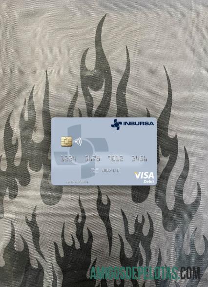 Meksiko Grupo Financiero Inbursa visa Debit kartu tampilan foto depan makering