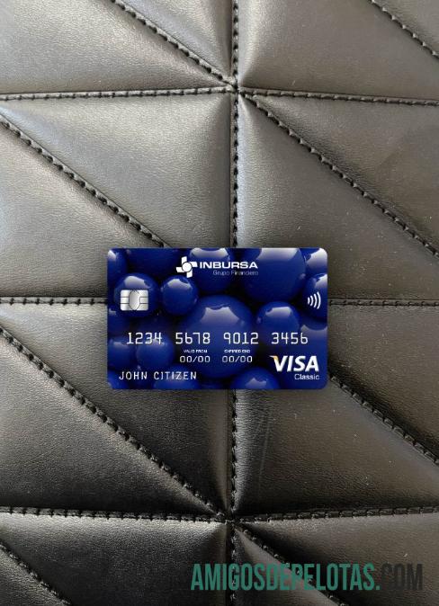 Meksiko Inbursa bank visa classic kartu tampilan foto depan pratinjau