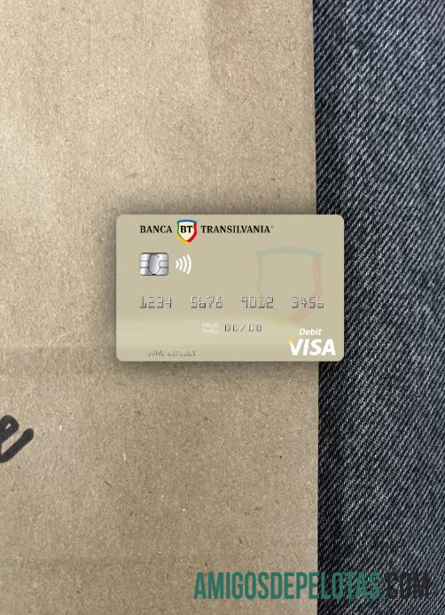 Moldova Banca Transilvania visa Debit kartu tampilan foto depan desain