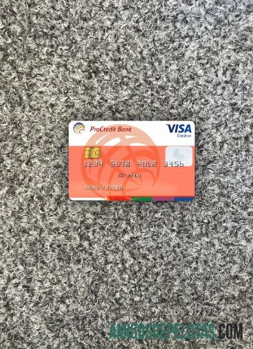 Moldova ProCredit bank visa Electron 1 tampilan foto depan desain