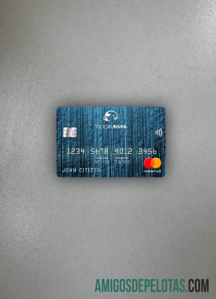 Moldova Victoriabank mastercard tampilan foto depan templat