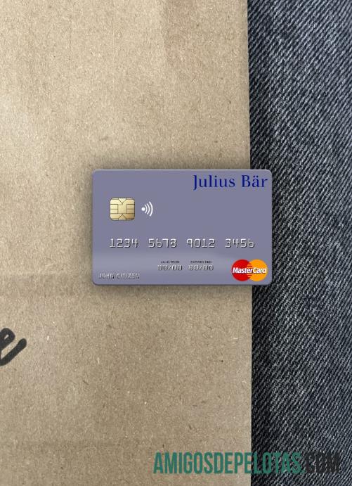 Monako Julius Ba╠êr & Co. AG bank mastercard tampilan foto depan pratinjau
