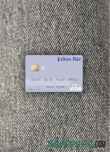 Monako Julius Ba╠êr & Co. AG bank visa Debit kartu tampilan foto depan pratinjau