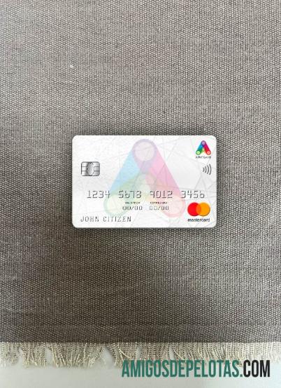 Mongolia Arig bank mastercard tampilan foto depan templat