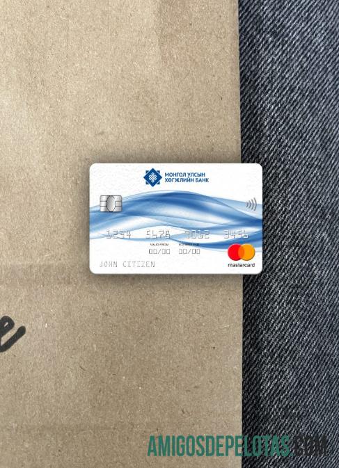 Mongolia Development bank mastercard tampilan foto depan desain