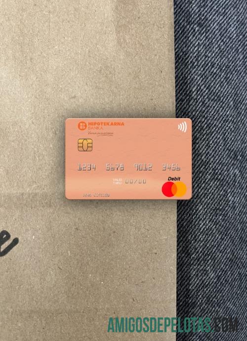 Montenegro Hipotekarna Banka mastercard tampilan foto depan makering