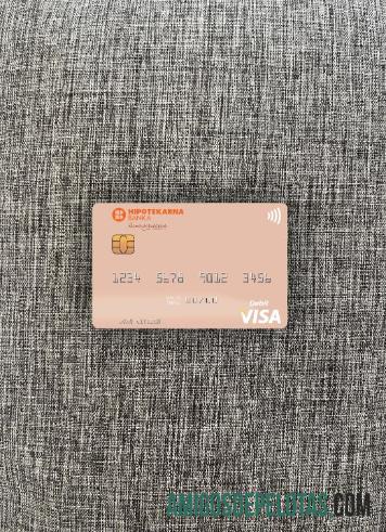 Montenegro Hipotekarna Banka visa Debit kartu tampilan foto depan makering