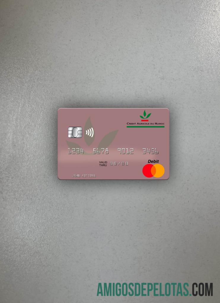 Maroko Cre╠üdit Agricole du Maroc mastercard tampilan foto depan pratinjau