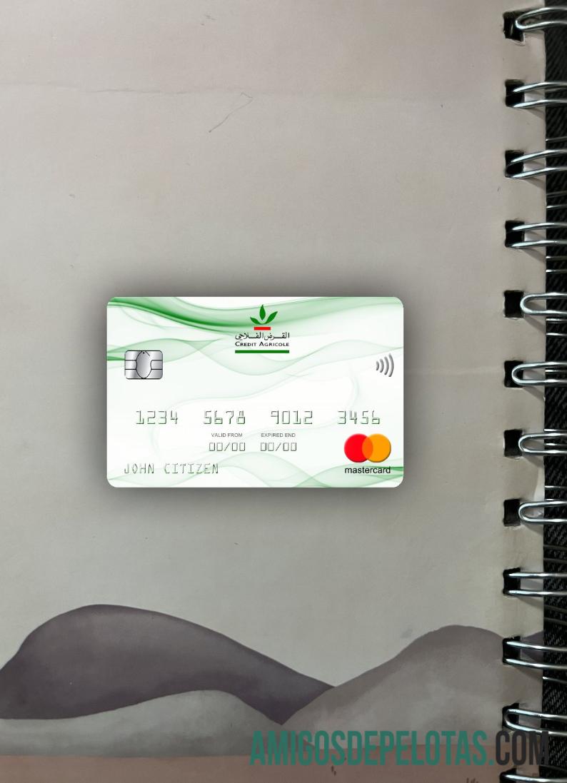 Maroko Kredit Agricole bank mastercard tampilan foto depan makering