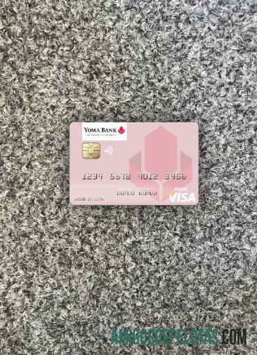 Myanmar Yoma bank visa Debit kartu tampilan foto depan sampel