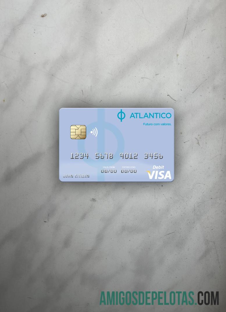 Namibia Banco Atlantico visa Debit kartu tampilan foto depan makering