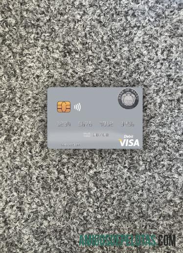 Nauru bank of Nauru visa Debit kartu tampilan foto depan sampel