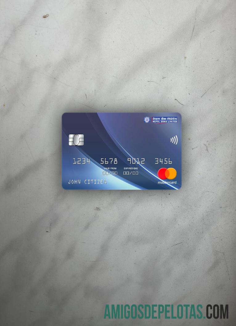 Nepal bank Nepal mastercard tampilan foto depan pratinjau