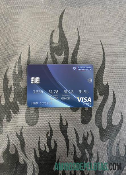 Nepal bank Nepal visa classic kartu tampilan foto depan makering