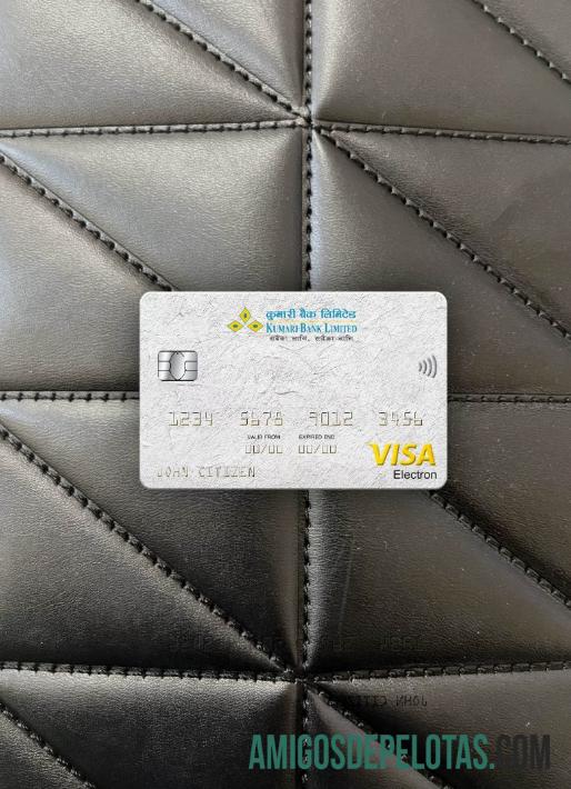 Nepal Kumari bank visa electron kartu tampilan foto depan desain