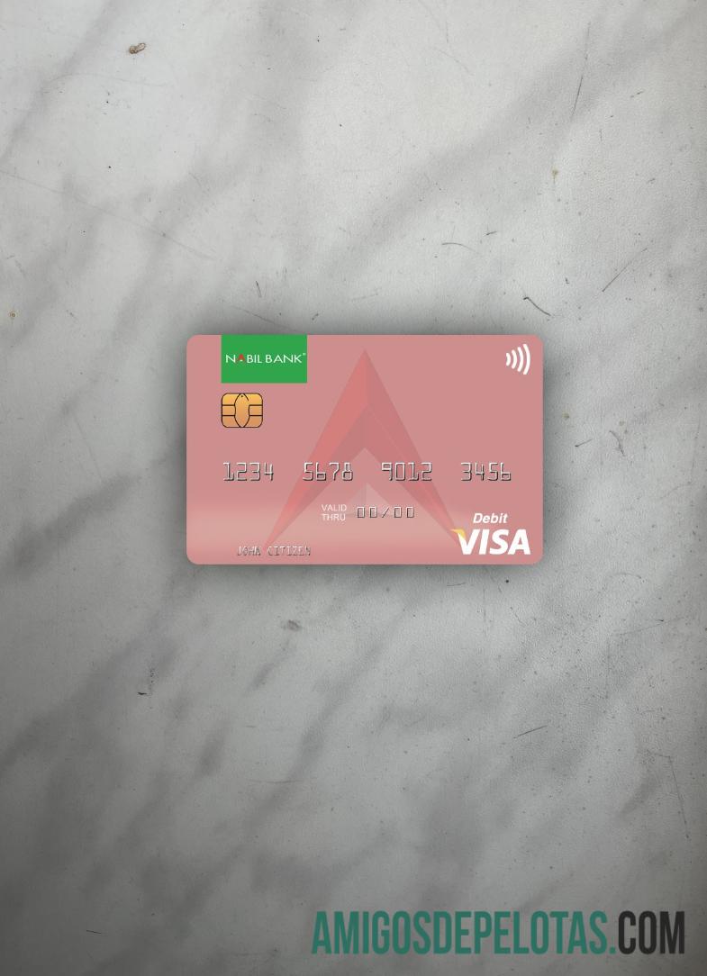 Nepal Nabil bank visa Debit kartu tampilan foto depan pratinjau