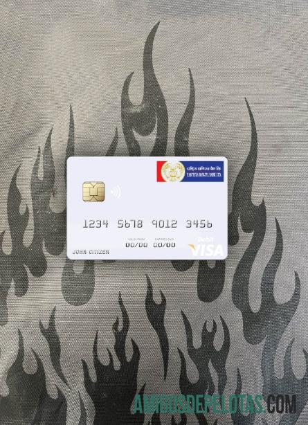 Nepal Rastriya Banijya bank (RBB) visa Debit kartu tampilan foto depan pratinjau