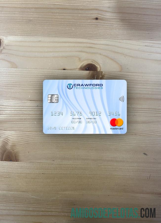 Belanda (Holland) Crawford Technologies bank mastercard tampilan foto depan sampel