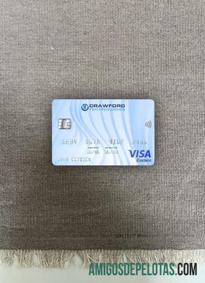 Belanda (Holland) Crawford Technologies bank visa electron kartu tampilan foto depan templat