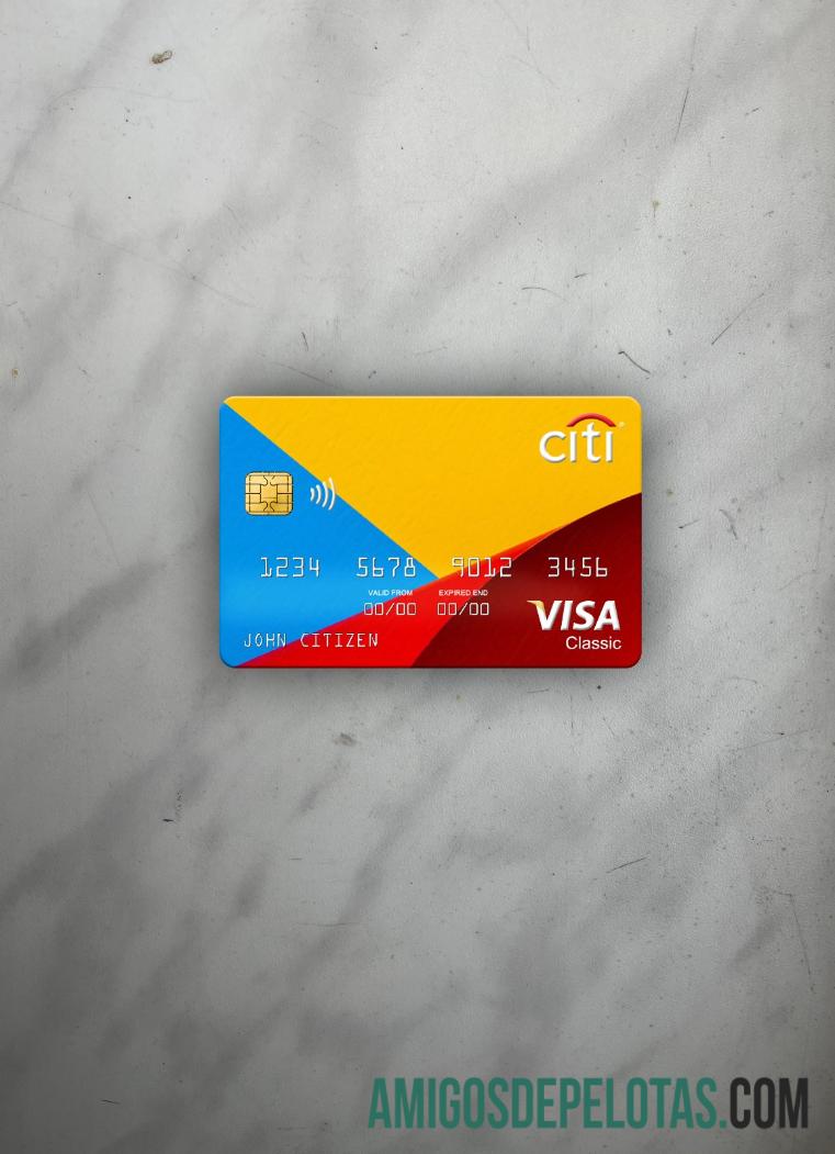 Belanda Citibank visa classic kartu tampilan foto depan sampel