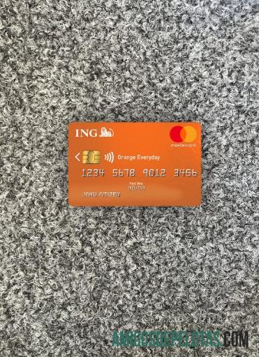 Belanda ING Orange MasterCard tampilan foto depan pratinjau