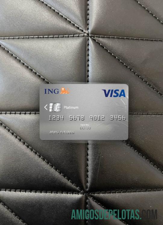 Belanda ING bank visa kartu platinum tampilan foto depan pratinjau